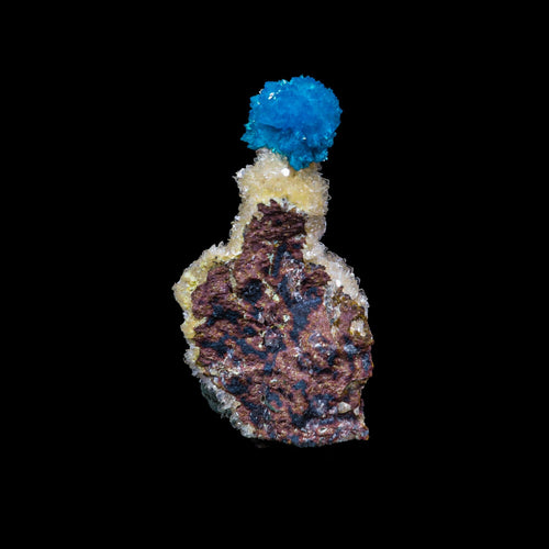 Cavansite on Heulandite (Rare Find) Natural Mineral Specimen # B 6950