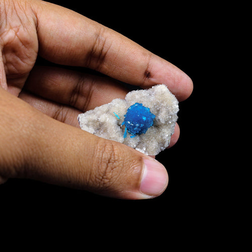 Cavansite on Heulandite (Rare Find) Natural Mineral Specimen # B 6955