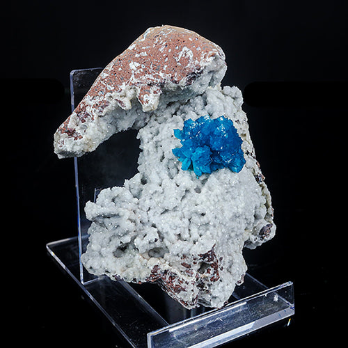 Cavansite on Heulandite (Rare Find) Natural Mineral Specimen # B 7040