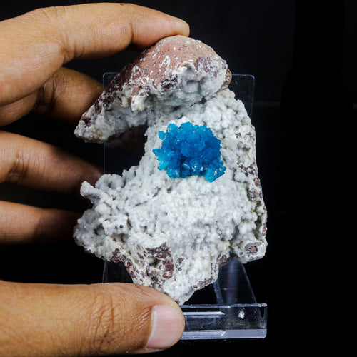 Cavansite on Heulandite (Rare Find) Natural Mineral Specimen # B 7040