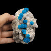 Cavansite on Heulandite (Rare Find) Natural Mineral Specimen USA # B 6924