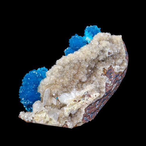 Cavansite on Heulandite (Rare Find) Natural Mineral Specimen USA # B 6926