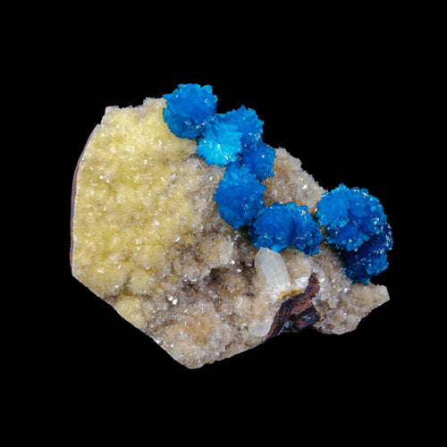 Cavansite on Heulandite (Rare Find) Natural Mineral Specimen USA # B 6926