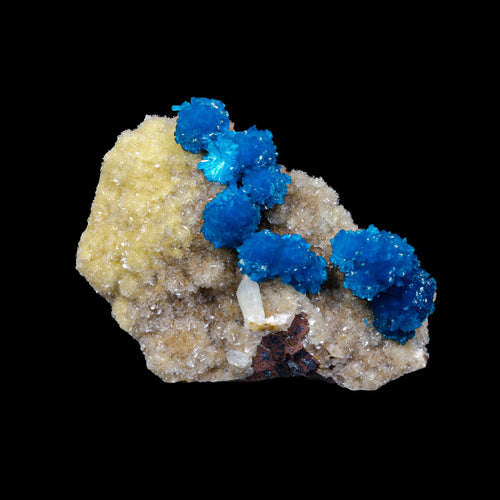 Cavansite on Heulandite (Rare Find) Natural Mineral Specimen USA # B 6926