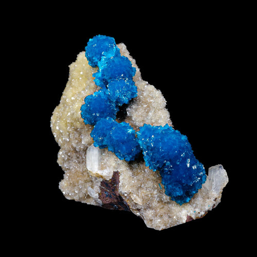 Cavansite on Heulandite (Rare Find) Natural Mineral Specimen USA # B 6926
