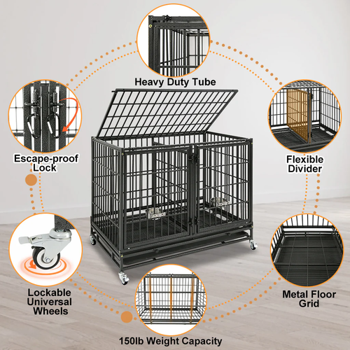 42 Stackable Dog Crate 43S+WHLP02