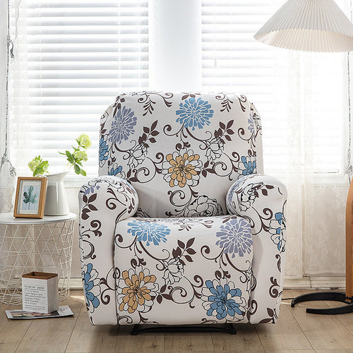 Stretch Printed Fabric All Inclusive Recliner Cover Single Seat
