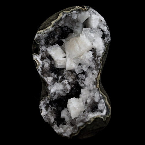 Chabazite Pesudeo Crystals inside Chalcedony Vug Natural Mineral Specimen  # B 4661
