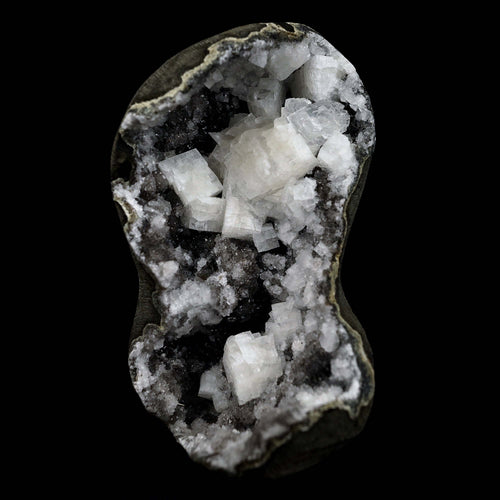 Chabazite Pesudeo Crystals inside Chalcedony Vug Natural Mineral Specimen  # B 4661