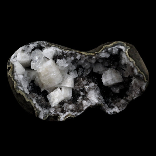 Chabazite Pesudeo Crystals inside Chalcedony Vug Natural Mineral Specimen  # B 4661