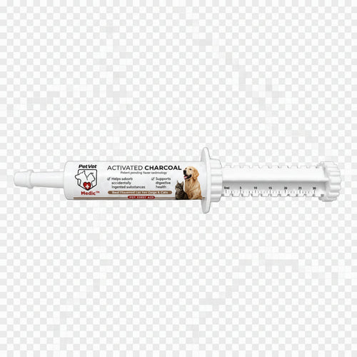 PetVet Medic® Activated Charcoal Syringe for Dogs & Cats — 30 mL