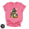 Fun Halloween Haunted House Tee | Vintage Spooky House Graphic T-Shirt