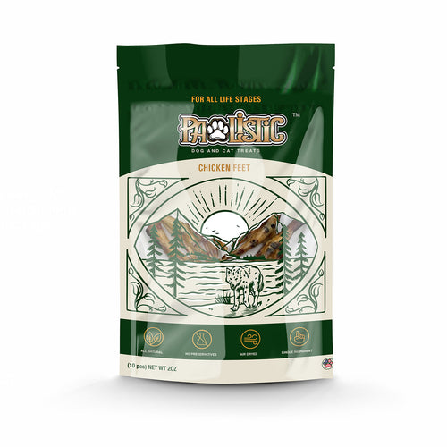 Pawlistic Chicken Feet for Dogs & Cats - 8pc - All-Natural Chew, Single Ingredient, Supports Joint Health, Made in USA