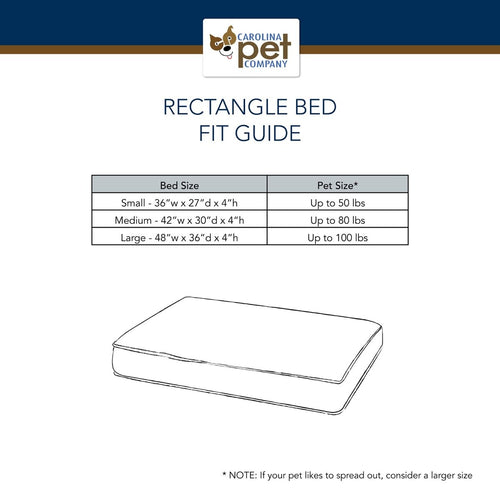 Classic Canvas Rectangle Jamison Dog Bed