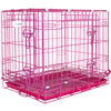24-42 Collapsible Pink Dog Crate RED24-42