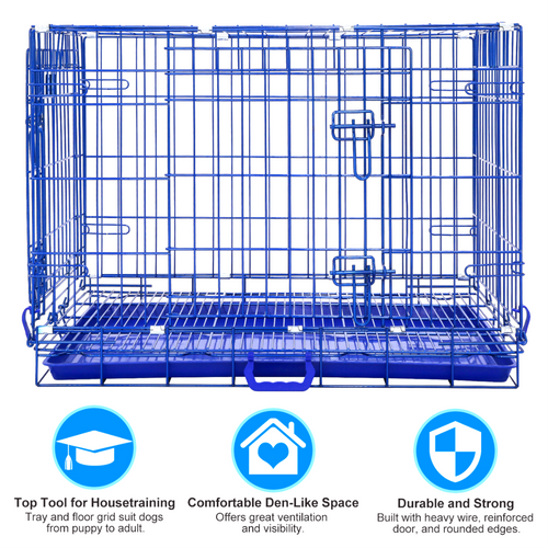 30 Collapsible Blue Dog Crate BLU30