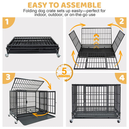 37 Stackable Heavy Duty Dog Kennel 371D04