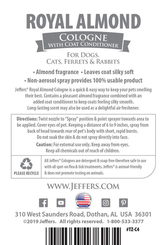 Jeffers Pet Colognes with Coat Conditioner, 16 oz Spray