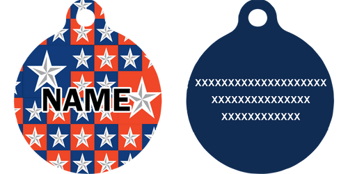 Colonial Stars HD Dog ID Tag