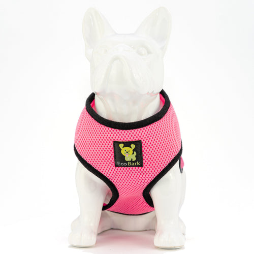 EcoBark Bubblegum Pink Dog Harness - Over-the-Head Dog Vest Halter for Small to Medium Dogs and Puppies