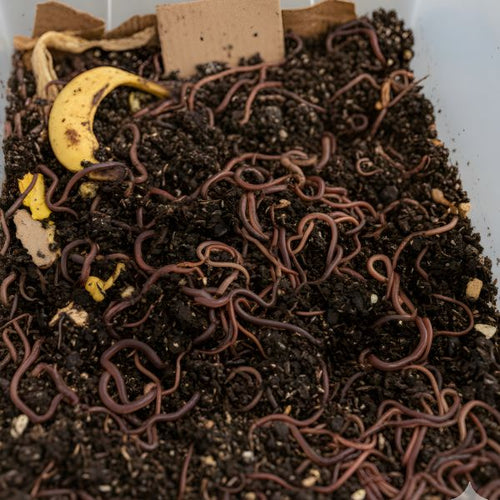 Composting Worm Mix – Red Wigglers & European Nightcrawlers (SC)