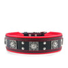 The Eros collar 2.5 inch wide black & red