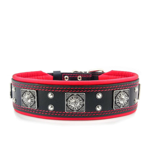 The Eros collar 2.5 inch wide black & red