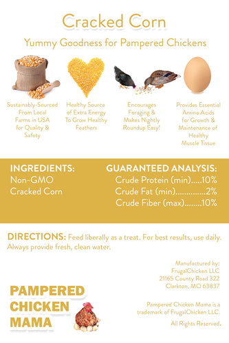 Non-GMO Cracked Corn - Sustainably Grown in Missouri for Pet Chickens