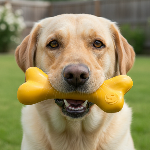 PUP-X Rubber Bone Dog Toy - Durable, Floats, Chew Toy for Large Dogs | USA