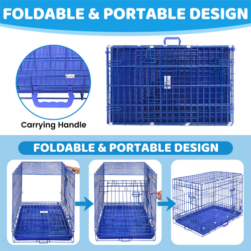 30 Collapsible Blue Dog Crate BLU30