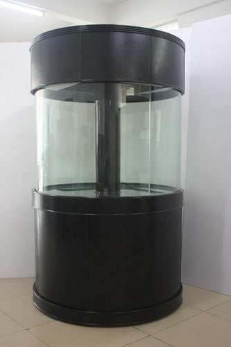 280g GLASS Cylinder Reef-Ready 48x48x36H in Abyss Black Display Model