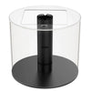185g Glass Full Cylinder Aquarium Set in Unstained Wood Furniture