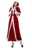New red and white warm cozy cute long Christmas Robe for women