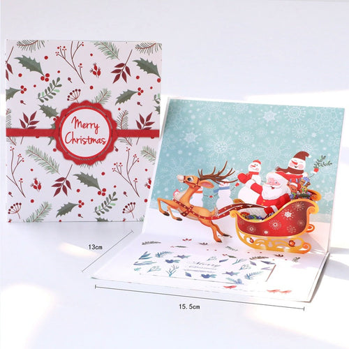 3d Christmas Greeting Card Stereo Christmas Tree Card Creative