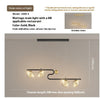 Simple Modern Creative Rectangle Dining Table Starry Chandelier