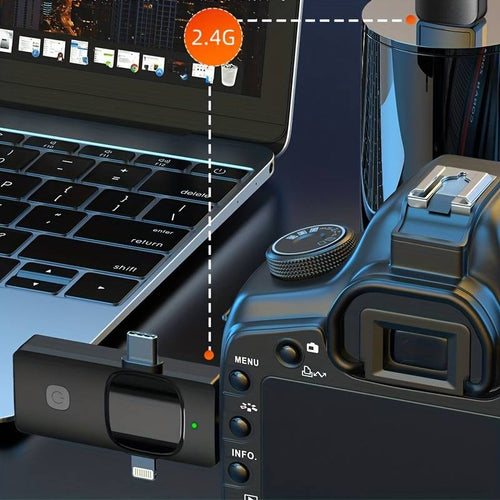 Wireless Lavalier Microphone For IPhone - Android Phone Camera Computer ...
