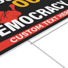 Hands Off Our Democracy Yard Sign – Personalized 8647 Anti Trump Protest Sign, Defend Democracy Political Display For Rally Or March 682199