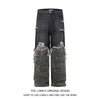 Men's American High Street Stitched Camouflage Wide Leg Jeans