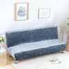 All-inclusive Silver Fox Velvet Armless Folding Sofa Bedspread