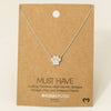 Three Dainty Hearts Necklace: Rhodium Plated