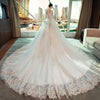 Wedding Dress Bride's New Vintage French Long Sleeve Off Shoulder