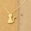 Gold Dipped Cat Pendant Necklace: G