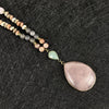 Natural Stone Powder Arrow String Necklace