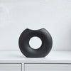 Nordic Style Simple Ceramic Vase Semicircle Creative Flower Device