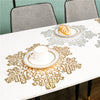 New Snowflakes PVC Hollow Anti-scalding Insulation Pad Table Bowl Mats Home Christmas Decor Heat Resistant Placemat Dining Table