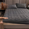 Thick Coral Fleece Quilted Fitted Sheet Single Piece