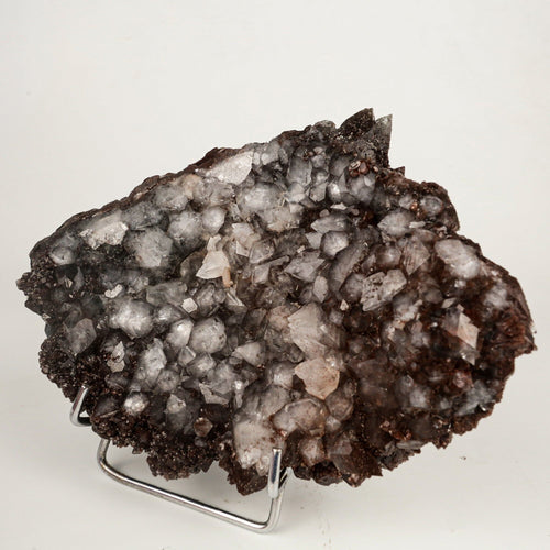 Dark Chocolate Marshy Apophyllite Free Standing dual Side Natural Mineral Specimen # B 6446