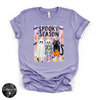 Spooky Season Clothesline Tee | Cute Halloween Ghost, Skeleton & Black Cat Graphic T-Shirt