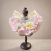 Pink Yellow Floral Satin Lace Pet Bib Collar