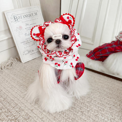 Cotton Dog Snood for Long Ears and Mealtimes